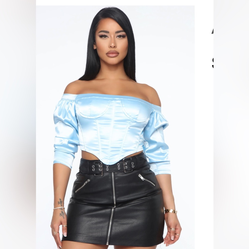Fashion Nova Blue Corset